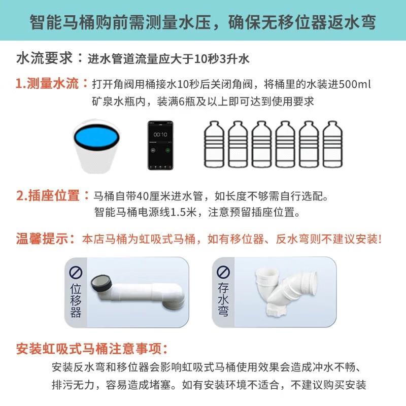 惠达(HUIDA)-ET520-Q/ET520F-Q智能马桶带水箱0水压限制泡沫盾全自动电动一体坐便器 零水压+泡沫盾高清大图