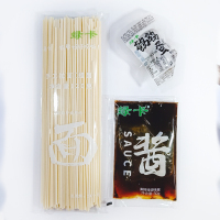 绿卡海鲜味手工拉面(挂面) 非油炸 方便速食面 拌面套餐五连包(面120g+酱包30g+鹌鹑蛋15g)