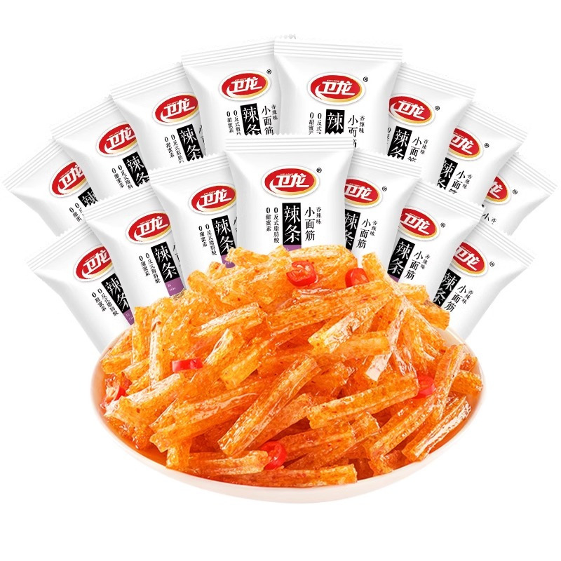 卫龙辣条小面筋散装30小包香辣网红小吃休闲零食品素肉聚餐