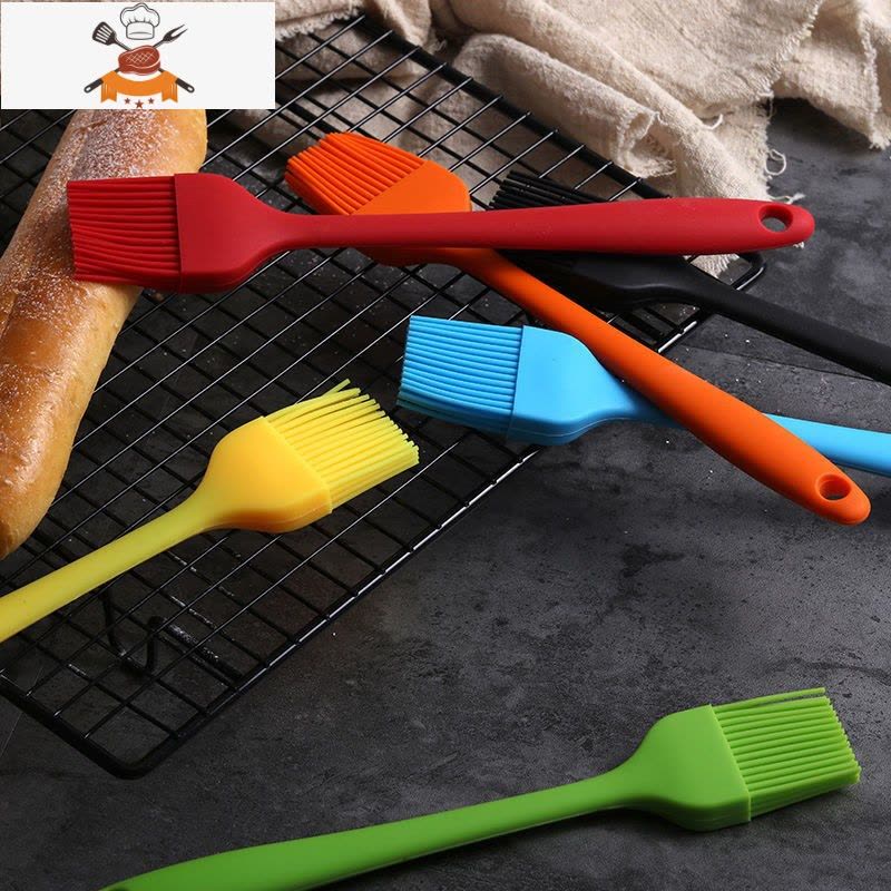 油刷子厨房烙饼食用烘焙小毛刷煎饼家用可高温硅胶烧烤油刷 敬平 拆卸式油刷2个[可高温/混色]图片