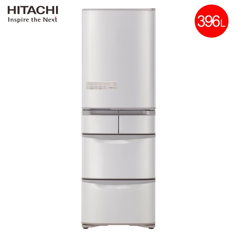 日立(HITACHI) 396升多门变频冰箱自动制冰急速冷 高保温果蔬室保湿保鲜R-S42GC珍珠白 日本原装进口