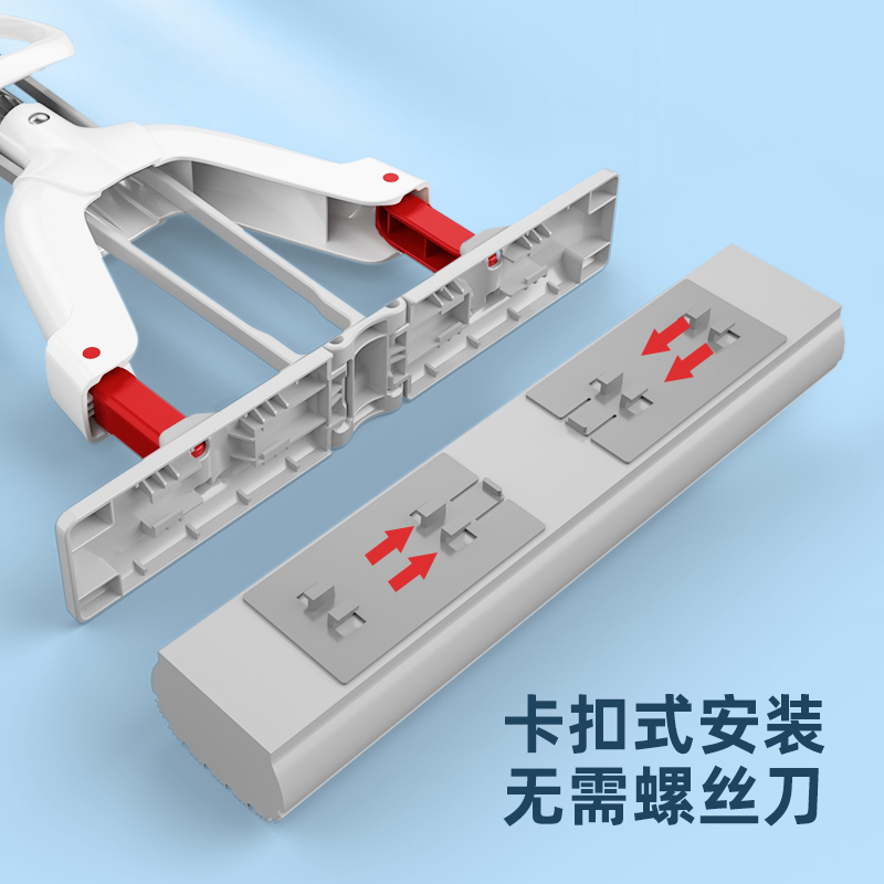 好媳妇对折式吸水神器海绵拖把2021新款家用耐用结实胶棉头一拖净(1个棉头)