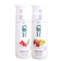 伊利 酸奶 畅轻 PET瓶高端轻享型 215g*12瓶（草莓猕猴桃、蔓越莓奇亚籽风味发酵乳 12瓶口味自选）