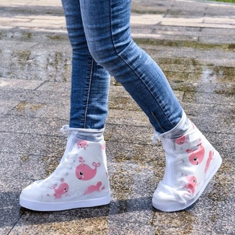 成人磨砂白s儿童雨鞋雨鞋防水套雨靴女防滑小学生防水雨靴套鞋女童