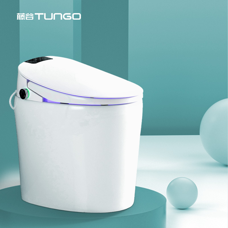 藤谷/TUNGO 全自动智能马桶一体式电动坐便器自动翻盖即热式无水箱小户型迷你虹吸座便器