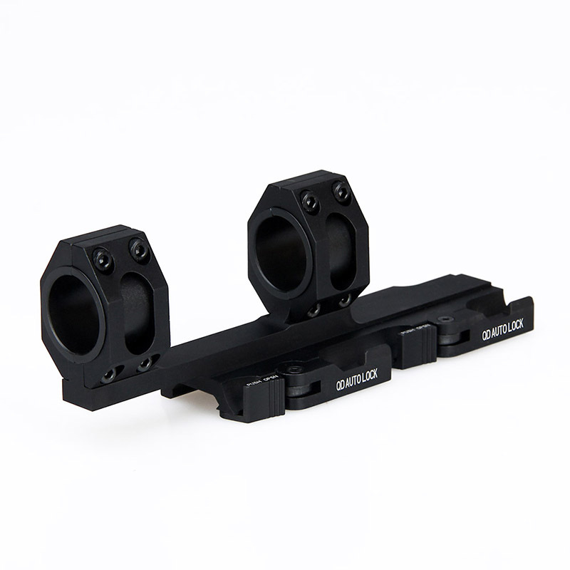 瞄准镜夹具25.4MM/30MM管径通用20MM皮轨快拆瞄准器夹具连体后延一体皮轨ED管夹支架