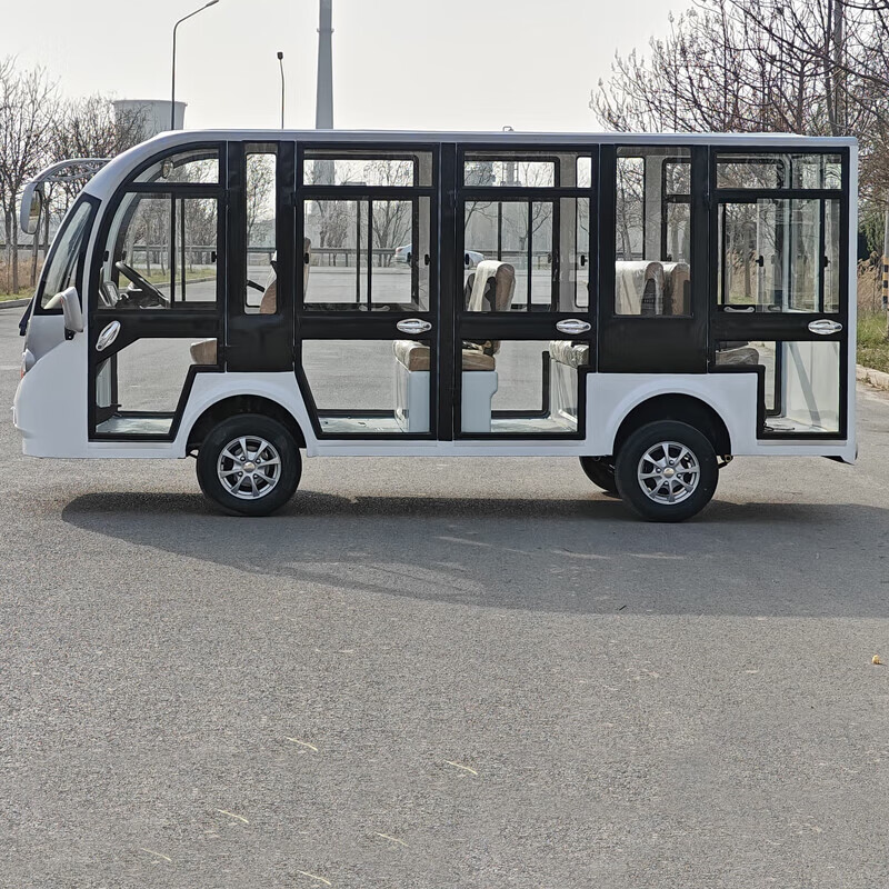 旗聚 电动观光车楼盘看房车四轮厂区景区旅游摆渡接待车11座锂电标配高清大图