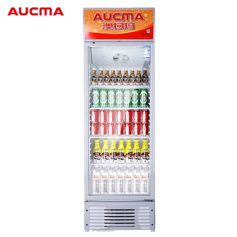 澳柯玛(AUCMA) 展示柜SC-387NE 387升商用单门冷藏展示柜冰柜保鲜饮料柜啤酒柜超市立式冰箱冰柜饭店餐饮图片