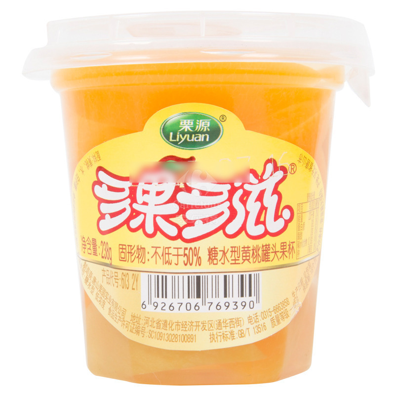 栗源多果多滋黄桃(果杯)238克