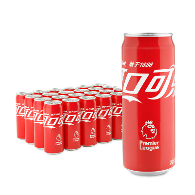 28.1元  可口可乐（Coca-Cola） 2019英超特别摩登罐 330ml*24罐 整箱装