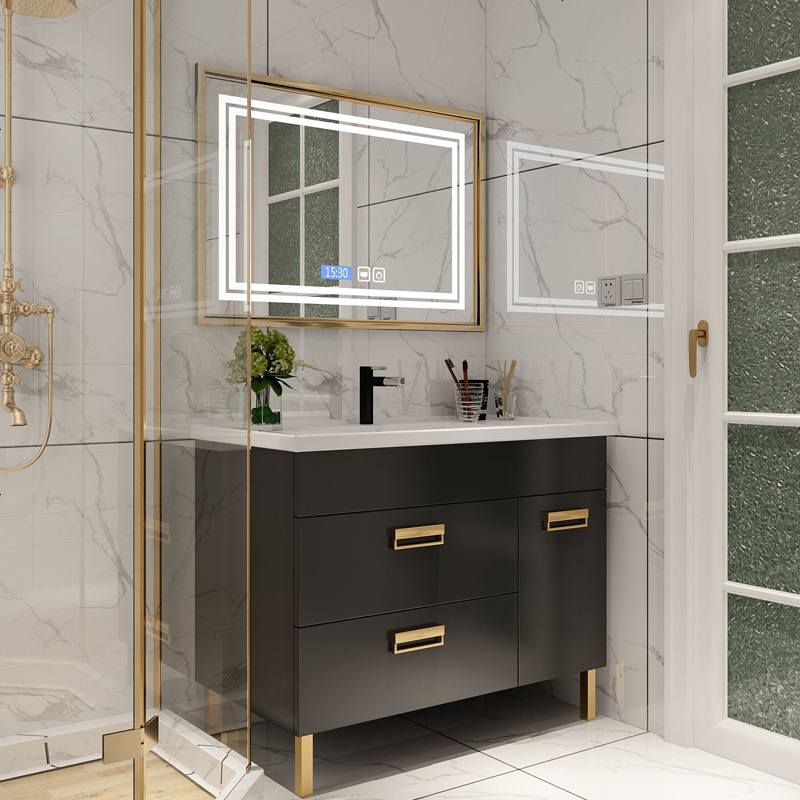 轻奢浴室柜北欧现代简约卫生间洗漱台卫浴套装洗手台洗脸盆柜组合