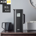 三维工匠新款家用304不锈钢保温壶客厅欧式小容量1升智能保温水壶 黑色