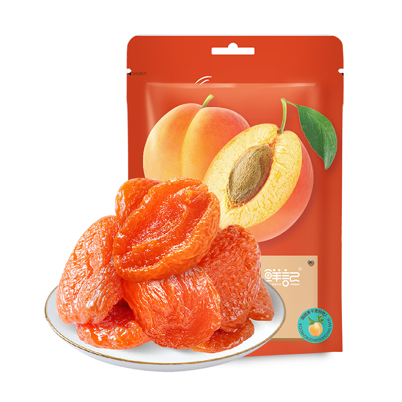 鲜记(FRESHKEE)-B 袋袋装芒果干100g+红杏干100g+三色葡萄干100g+鸳鸯半梅158g+山楂片228g