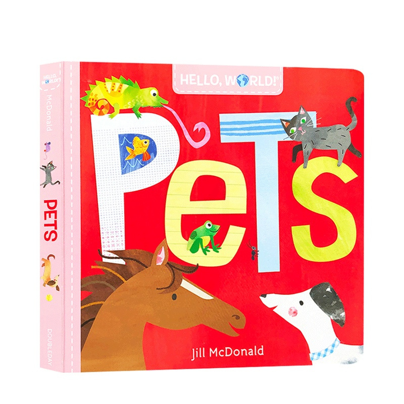 [正版]英文原版 3-6岁你好,世界!宠物 Hello World Pets 科学普及 儿童早教 启蒙认知 纸板书