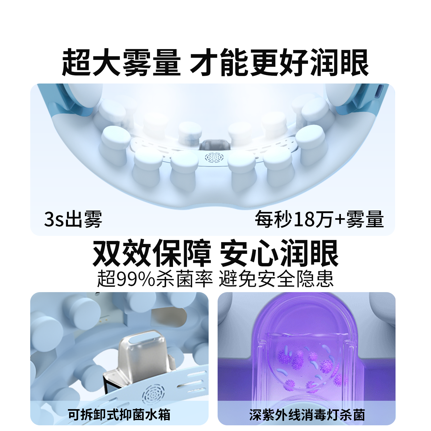 妙界Y7Pro护眼仪眼部按摩器缓解疲劳干眼润眼护眼仪喷雾蒸汽热敷高清大图