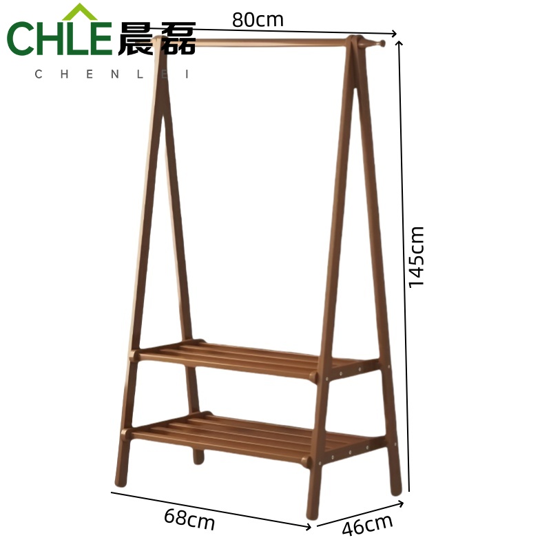 晨磊 衣帽架 茶色(80*46*145cm)个高清大图