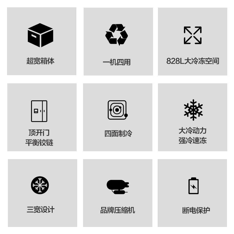 白雪(Baixue) SD/C-828FA 828升商超专用玻璃门展示 冷柜 冷藏冷冻转换型冰柜