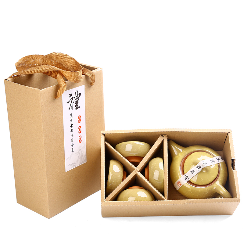 SCP 冰裂陶瓷杯套装 SCP-YW0500 (一壶四杯)礼品功夫陶瓷杯(单位:件)