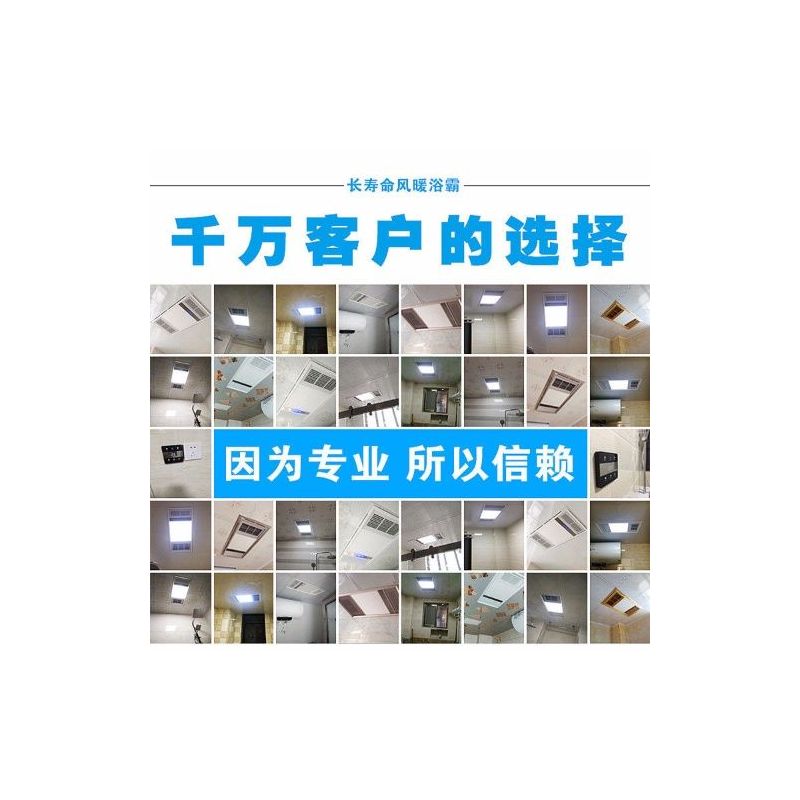 浴霸集成吊顶led浴霸取暖灯卫生间风暖洗澡间浴室五合一暖|无需转接框集成吊顶专用 双核双风暖白色触屏开关单台