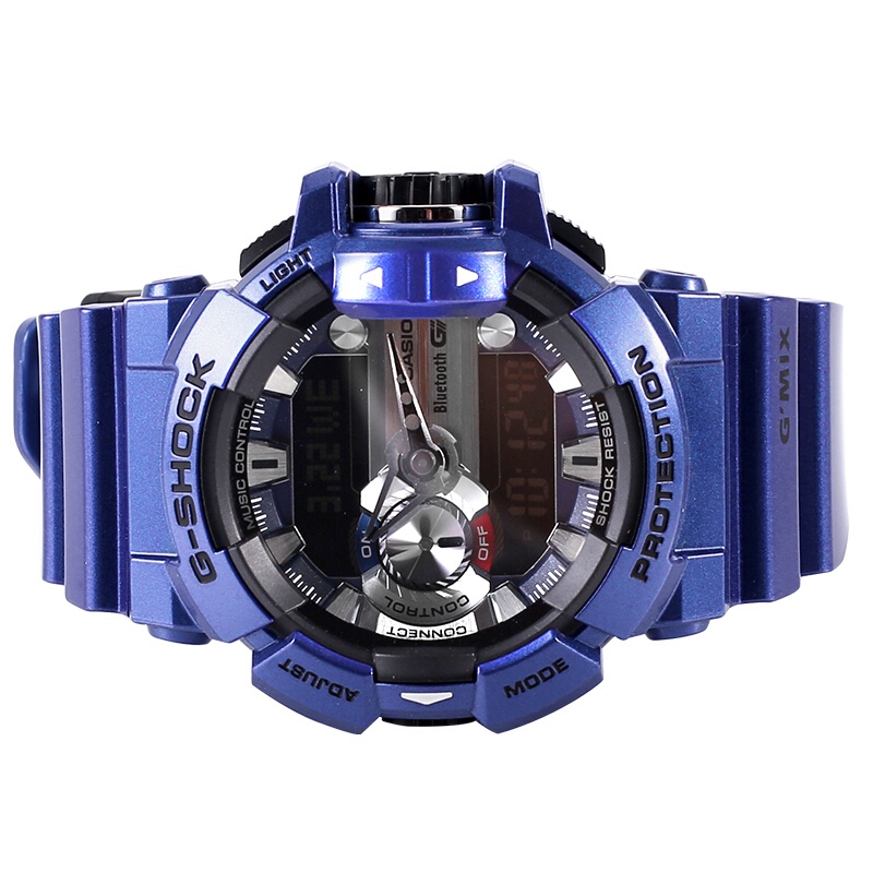 卡西欧(CASIO) 手表 G-SHOCK系列 紫色大表盘电子 200米防水 男士手表GBA-400-2A