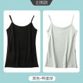 棉质辣妹吊带打底背心女外穿潮流夏白色内搭外穿短款上衣女 【纯棉吊带款】黑色+鸭蛋绿 M