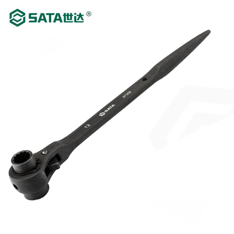 世达(SATA)47322双口尖尾棘轮扳手24x30MM高清大图