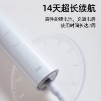 幸福草(Lukleaf)万根超柔X1声波电动牙刷成人款皓月白礼盒装声波振动USB充电银离子抗菌高效洁齿不伤牙
