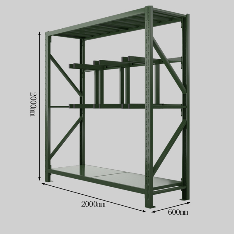 鑫升顺消防铁锹镐农具摆放架安保装备器材存放架军绿色拆装盾牌货架锹镐架2000*600*2000[工厂现做 7天内发货]高清大图
