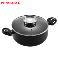 Pensofal 潘瑟弗 钻石星耀系列 汤锅 24CM 黑色 意大利进口