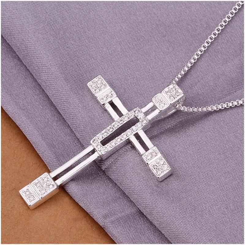 N344 Women Silver Necklace 镀925纯银女项链日韩版锁骨链潮人送女朋友七夕情人节礼物