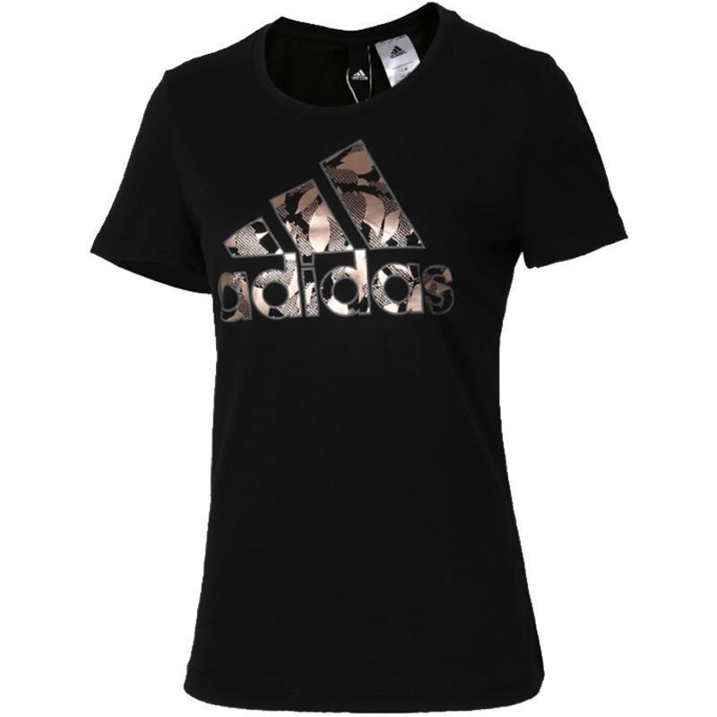 Adidas阿迪达斯女装2019秋春夏季新款运动休闲圆领透气舒适修身短袖T恤DN8796 D高清大图