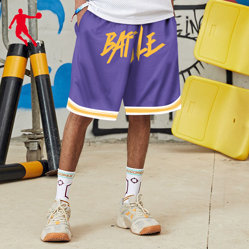 乔丹运动短裤男运动休闲新款针织宽松篮球裤正品跑步五分裤子