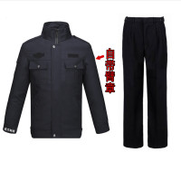 警察衣服春秋执勤服套装男女协警辅警特勤交警保安春秋套装男外套夹克长裤物业安保工作服小区执勤_1 170-L 藏蓝【带臂章】偏黑