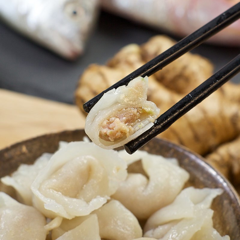 ZX正宗潮汕手工鱼皮饺子传统套餐 鱼皮饺200g*3袋