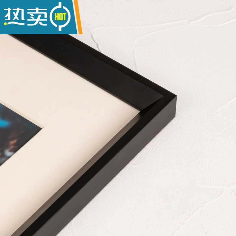 敬平胡桃色大相框挂墙实木画框装裱A3A4纸油画4k8k八开24寸16木质框架 黑色 4K[38*53厘米]挂墙