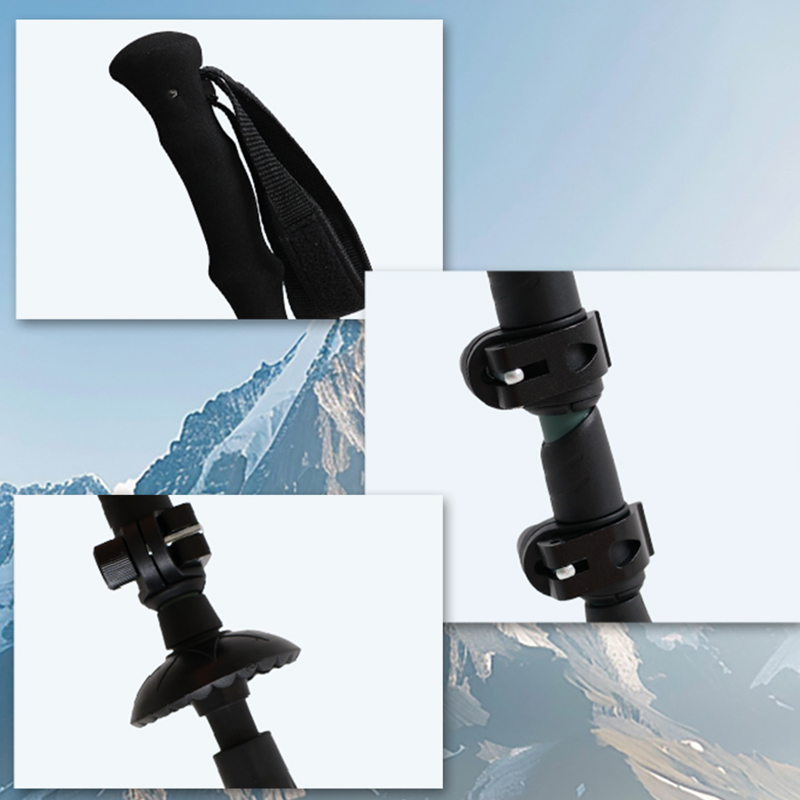 趣游帮 碳纤维超轻伸缩收纳登山杖(Q615)高清大图