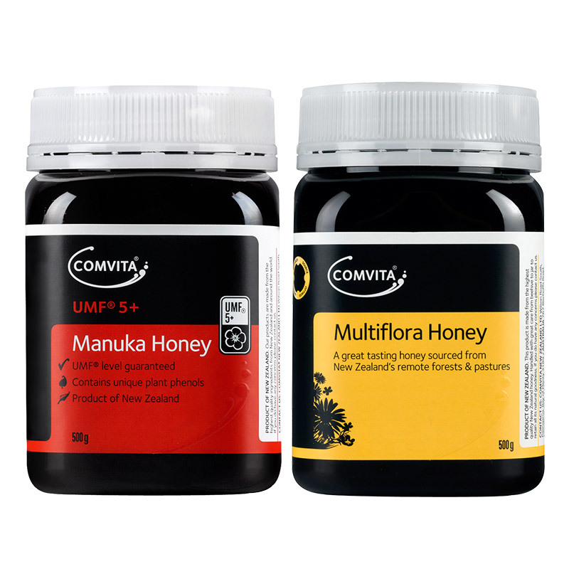康维他（COMVITA）麦卢卡蜂蜜5+ 多花种500g两瓶礼盒装 新西兰进口 蜂蜜礼盒