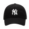 MLB男女情侣同款帽子 NY休闲棒球帽运动舒适软顶帽 3ACP6601N-50BKS F