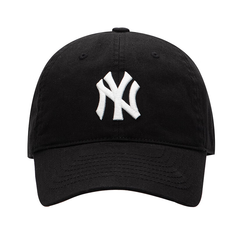 MLB男女情侣同款帽子 NY休闲棒球帽运动舒适软顶帽 3ACP6601N-50BKS F