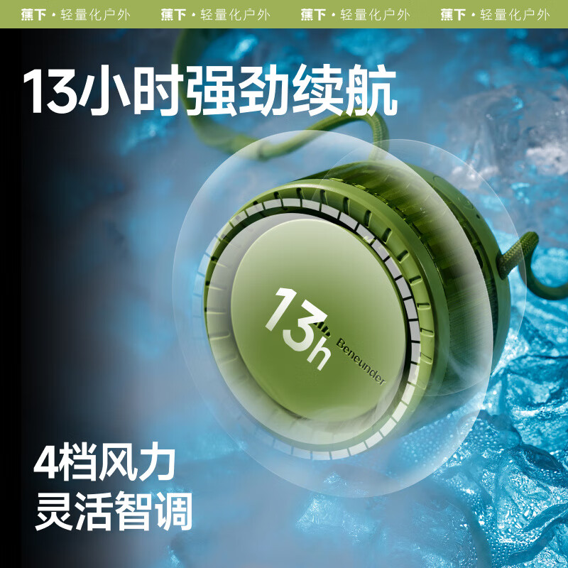 蕉下 拂沨系列多功能便携风扇XX217-浅湾蓝-F(均码)高清大图