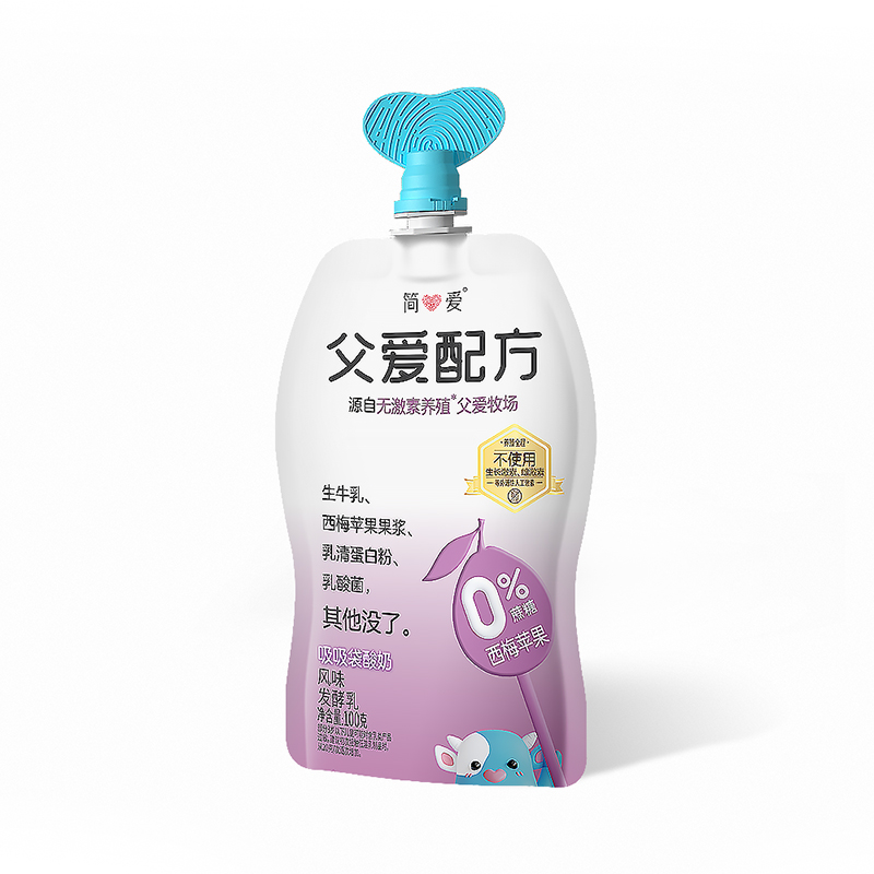 简爱酸奶 父爱西梅苹果味0糖100g*12袋(3-7天内顺丰冷链发货)高清大图