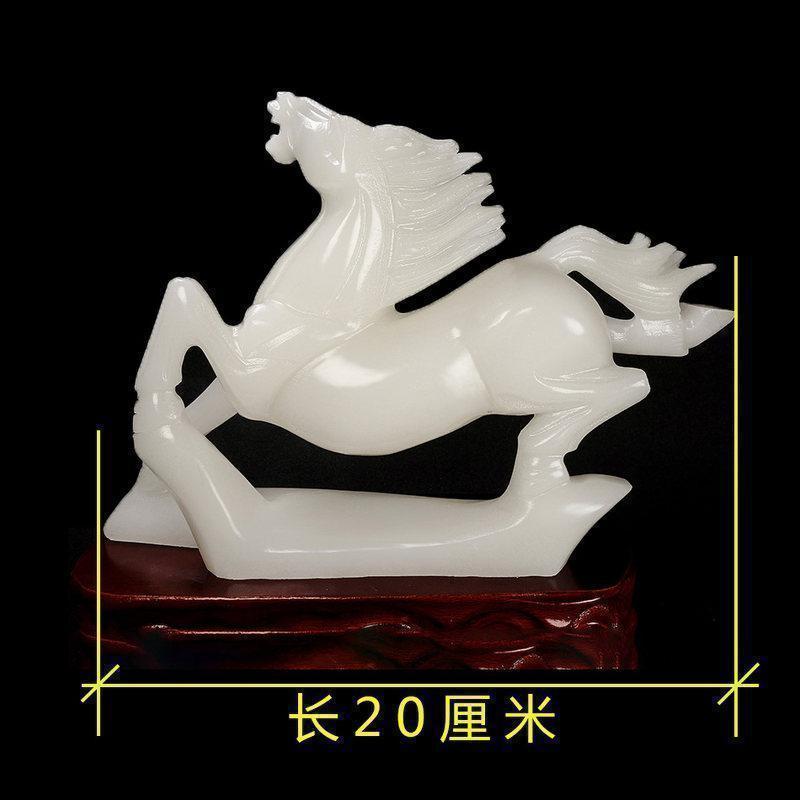 家柏饰(CORATED)马到成功玉石生肖马客厅玄关商铺办公室工艺品开业礼品摆件高清大图