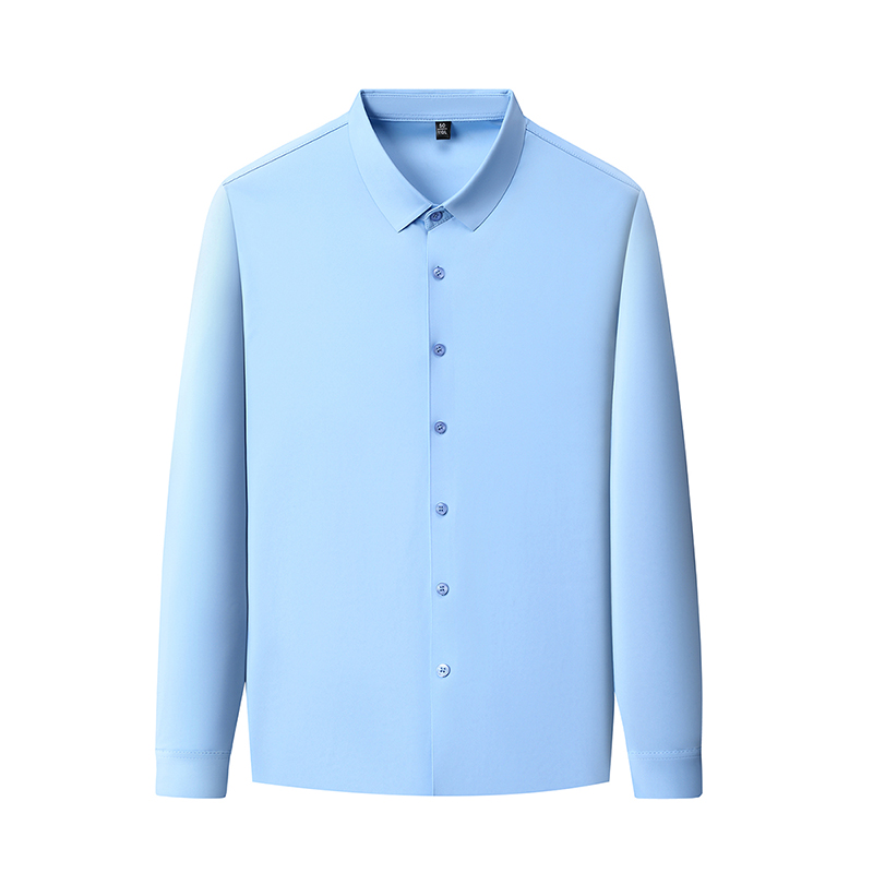 啄木鸟秋冬保暖长袖衬衫男士高级感加绒加厚上衣无痕抗皱大码衬鸟高清大图