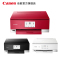 佳能(Canon)TS8380t A4幅面智能触屏照片多功能喷墨一体机 红色(打印复印扫描/无线网络/自动双面)光盘盘面 套餐1