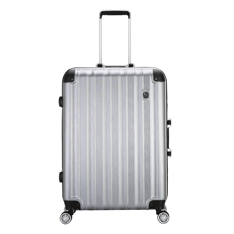 爱华仕oiwas行李箱男女拉杆箱密码锁飞机轮登机箱银灰色24寸ocx6220