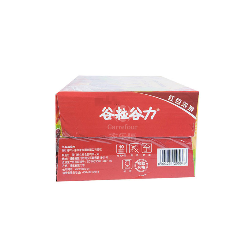 谷粒谷力 红豆浓浆 含乳饮料 250ml*16/箱 箱装
