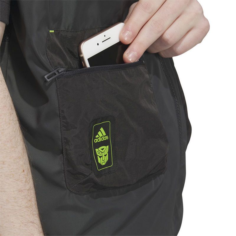 adidastransformersvest撞色logo印花运动户外马甲男款碳黑ik3492