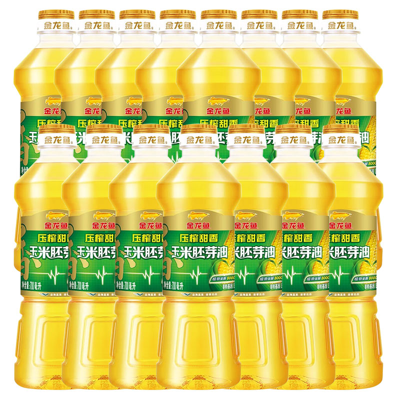 金龙鱼甜香玉米胚芽油700ml非转基因家用炒菜压榨食用油高清大图