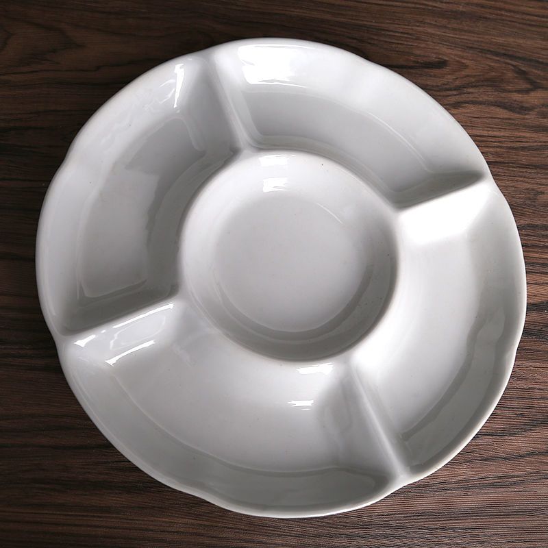 陶瓷调色盘国画颜料梅花盘子大号调色板水粉水彩学生美术用品工具