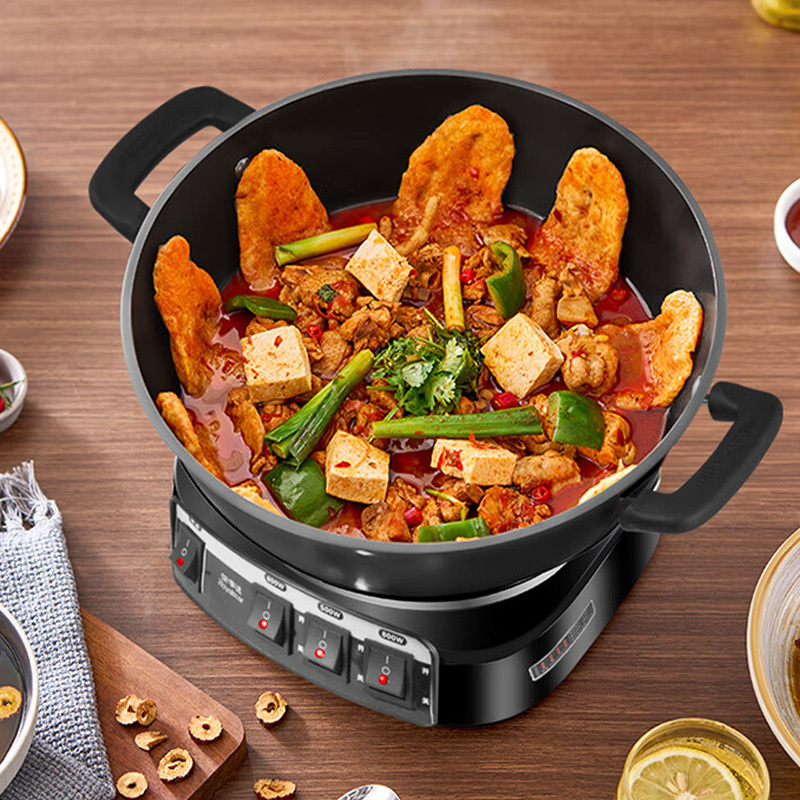 荣事达电炒锅5.5L大火力大容量多功能蒸煮炒锅单笼RS-FT38高清大图